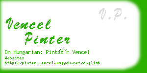 vencel pinter business card